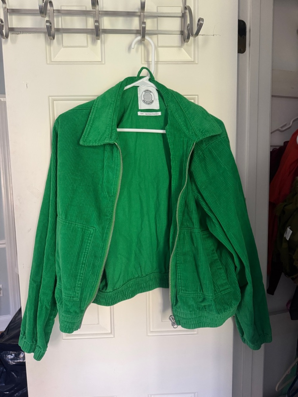 Urban Outfitters Green Corduroy Zip Jacket